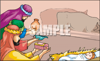 Nativity Scene Clip Art Image