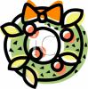 Christmas Wreath Clip Art Image