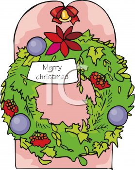 Christmas Wreath Clip Art Image