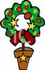 Christmas Wreath Clip Art Image