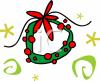 Christmas Wreath Clip Art Image