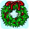 Christmas Wreath Clip Art Image
