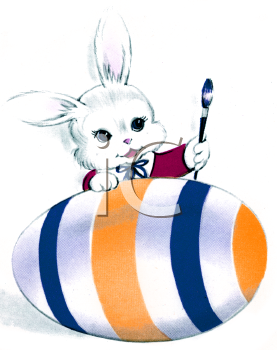 Easter Rabbit Clip Art Image