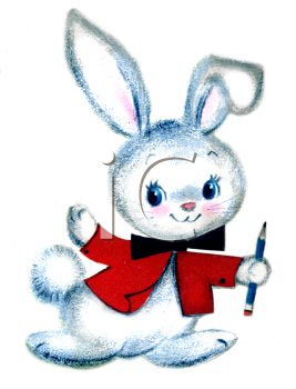 Easter Rabbit Clip Art Image