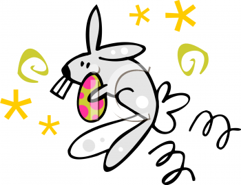 Easter Rabbit Clip Art Image
