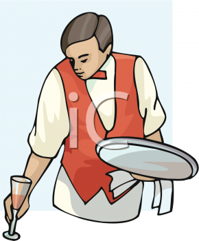 Waiter Clip Art Image
