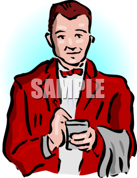 Waiter Clip Art Image