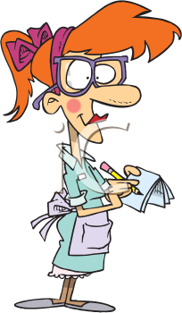 Waitress Clip Art Image